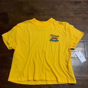 volcom stone yellow shirt new with tags